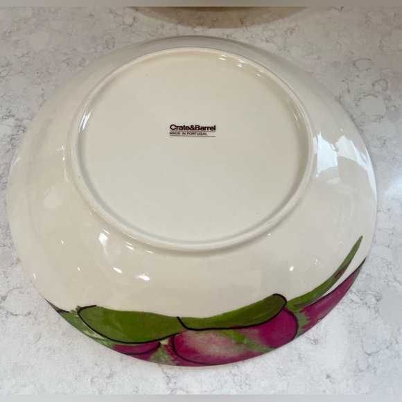 Crate and Barrel 9.5” Floral Artichoke Ceramic Bowls - Set of 8 - Picture 3 of 9